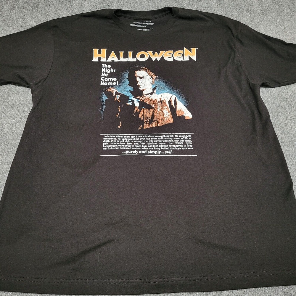 Halloween Michael Myers T Shirt 3XL The Night He Came Home Horror Movie Cotton